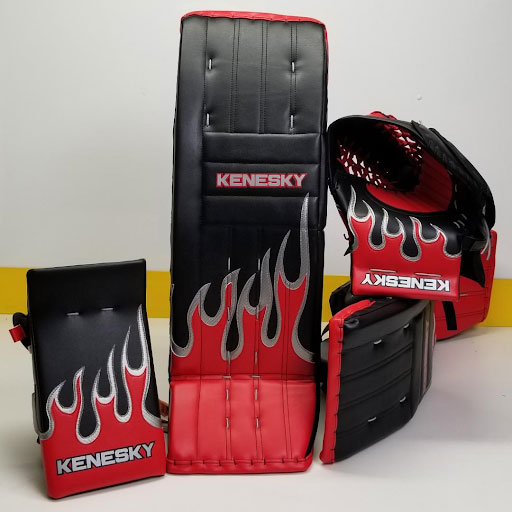 Hockey Goalie Equipment with Custom Graphics 1