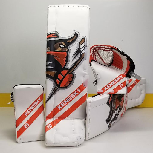 Hockey Goalie Equipment with Custom Graphics 5