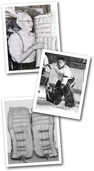 Photos of vintage Goalies using Kenesky pads